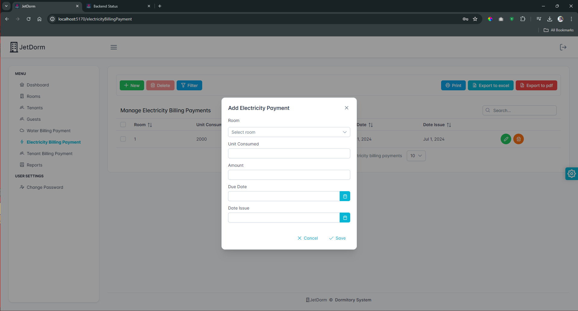 Add Electricity Billing Payment Picture